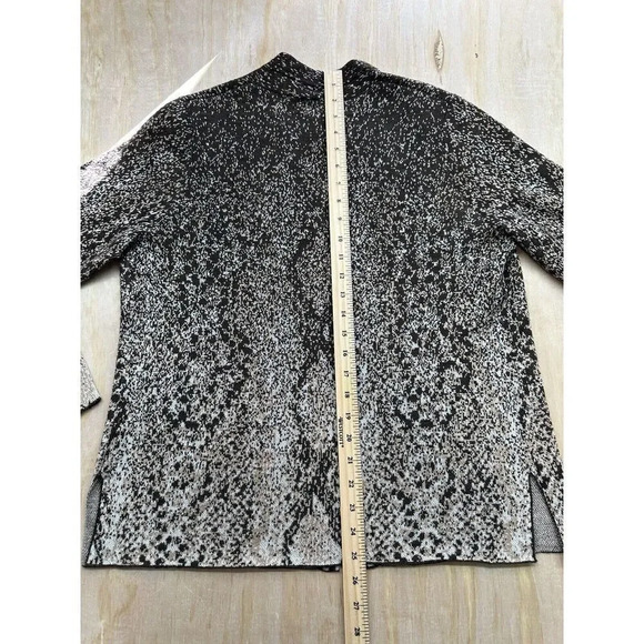 Chicos Size 1 Wool Blend Cardigan Sweater Browns Open - Picture 4 of 6